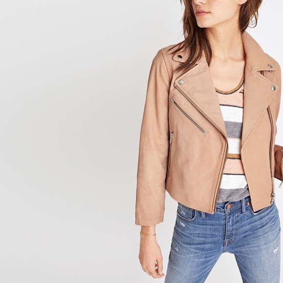 Madewell Jackets & Blazers - NWT Madewell Shrunken Leather Motorcycle Jacket XL